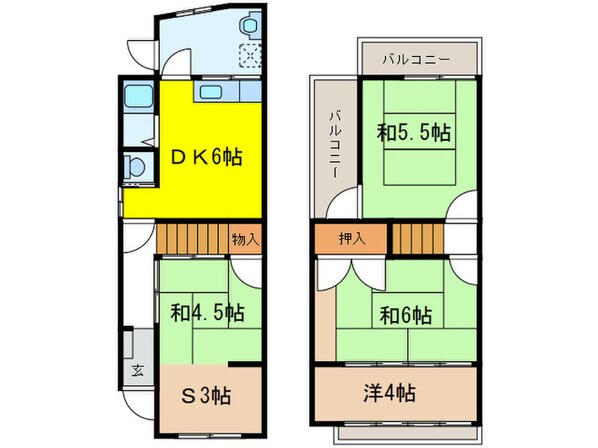 池田上町貸家の物件間取画像